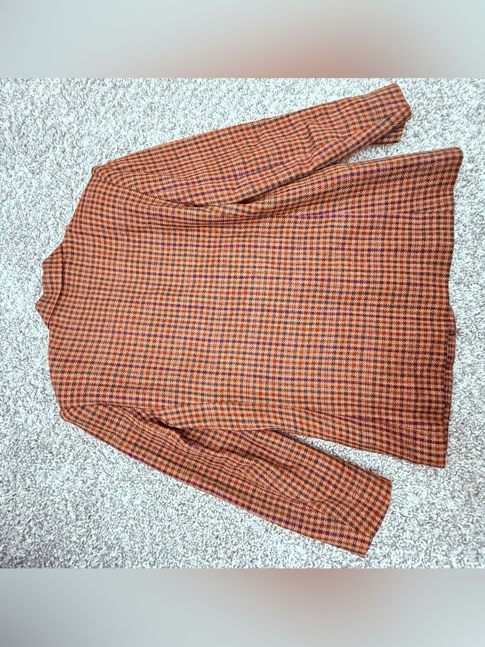 Lucia Petites Plaid Wool Linen Silk Blend Vintage Skirt Suit Sz 4/6P Made in U - Picture 2 of 8